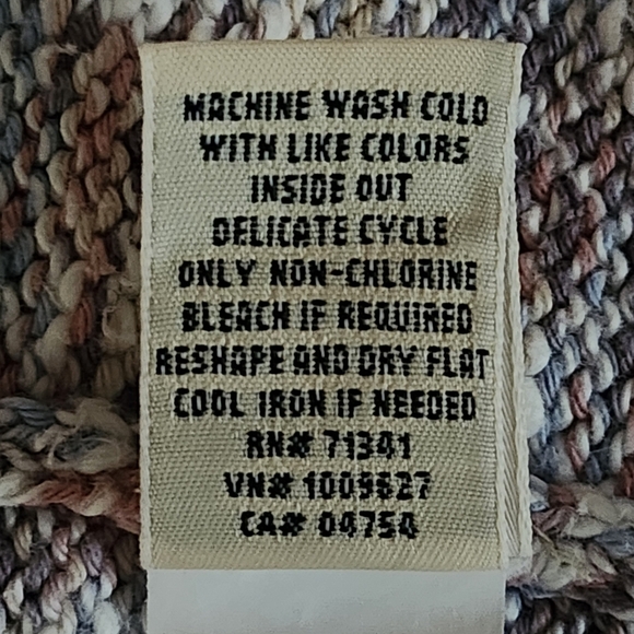 LL BEAN 100% Cotton Multicolor Knit Pullover Sweater Size Large - Picture 6 of 10